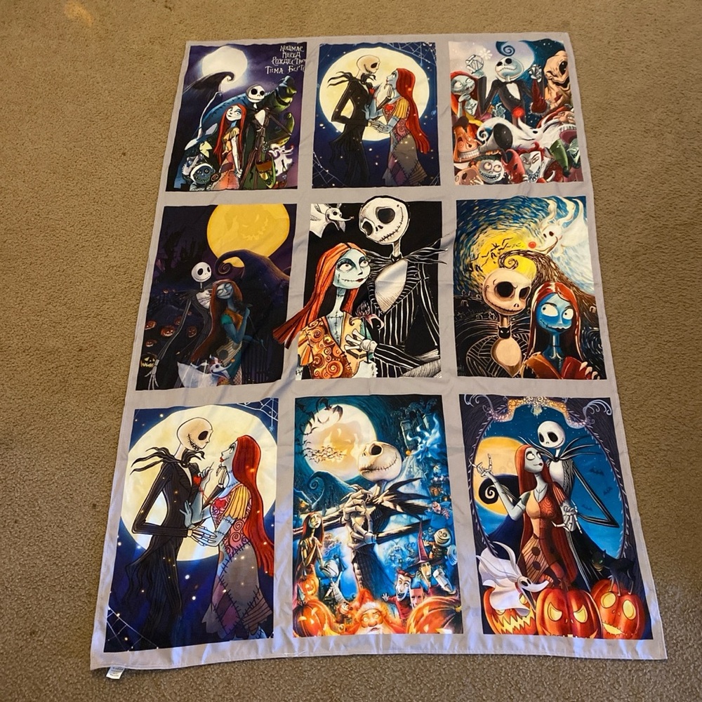 large nightmare before Christmas tapestry